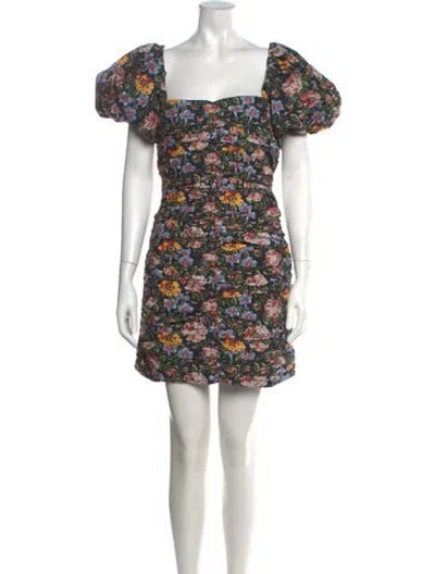 Pre-owned Rhode Floral Print Mini Dress W/ Tags In Black
