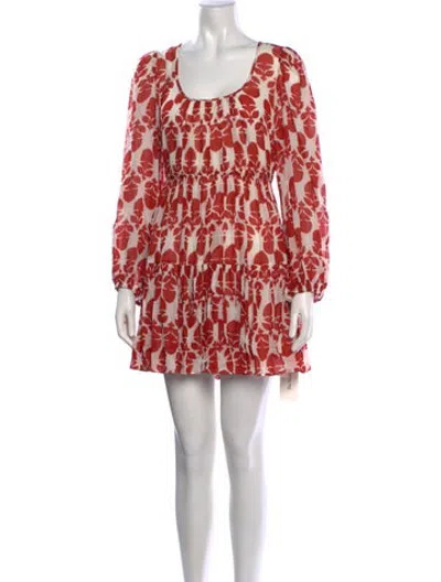 Pre-owned Rhode Floral Print Mini Dress W/ Tags In Multicolor