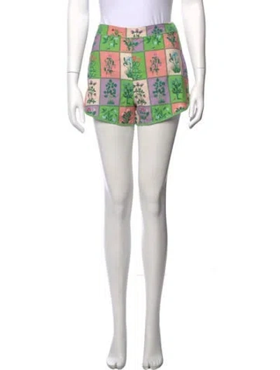 Pre-owned Rhode Floral Print Mini Shorts In Multi