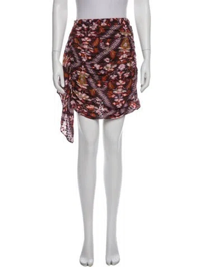 Pre-owned Rhode Floral Print Mini Skirt In Multi