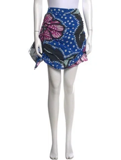 Pre-owned Rhode Floral Print Mini Skirt In Multi