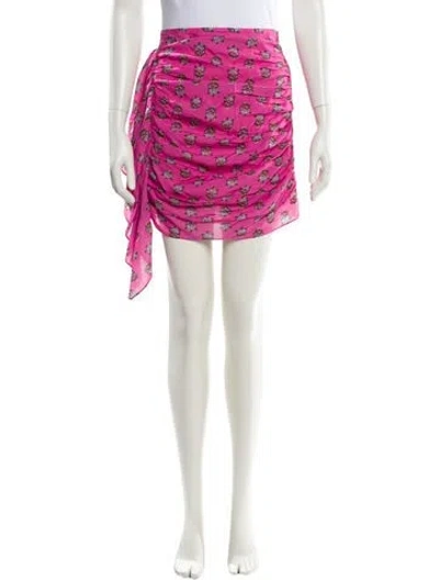 Pre-owned Rhode Floral Print Mini Skirt W/ Tags In Pink