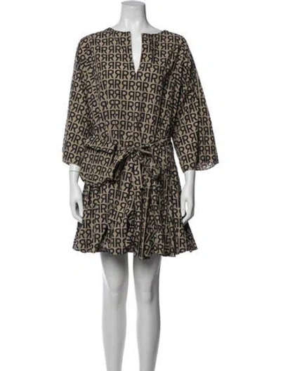 Pre-owned Rhode Graphic Print Mini Dress In Multi