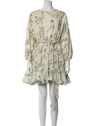 Pre-owned Rhode Graphic Print Mini Dress In Multicolor