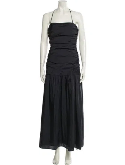 Pre-owned Rhode Halterneck Long Dress In Blue