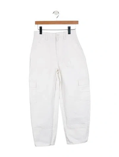 Pre-owned Rhode High-rise Straight Leg Jeans In White