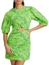 Rhode Isla Dress Lime Diamond Stitch 2 In Multi