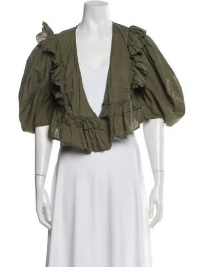 Pre-owned Rhode Jacket In Green
