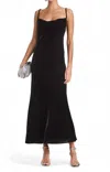 Rhode Jemima Velvet Dress In Black In Black