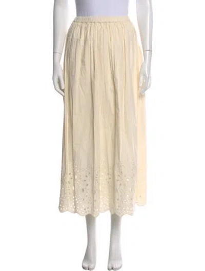Pre-owned Rhode Lace Pattern Long Skirt In Neutral