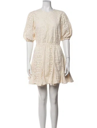 Pre-owned Rhode Lace Pattern Mini Dress In Multicolor