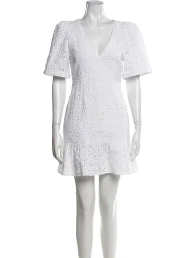Pre-owned Rhode Lace Pattern Mini Dress In Neutral