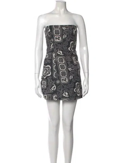 Pre-owned Rhode Linen Mini Dress In Blue