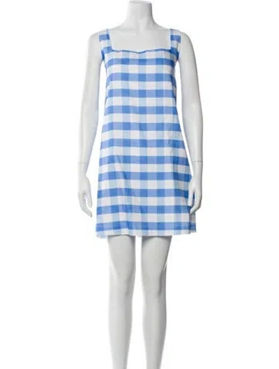 Pre-owned Rhode Linen Mini Dress In Blue