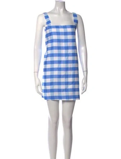 Pre-owned Rhode Linen Mini Dress In Blue