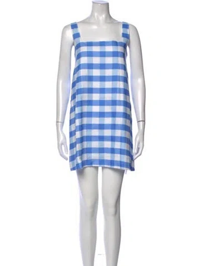 Pre-owned Rhode Linen Mini Dress In Blue