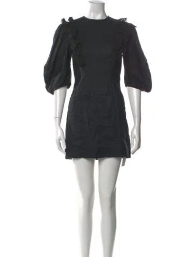 Pre-owned Rhode Linen Mini Dress In Gray