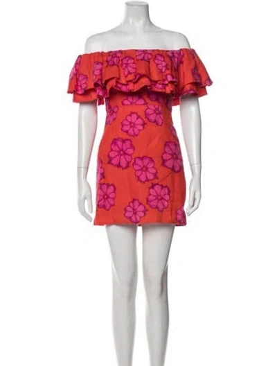 Pre-owned Rhode Linen Mini Dress In Multi