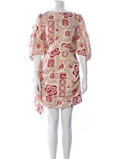 Pre-owned Rhode Linen Mini Dress In Neutral