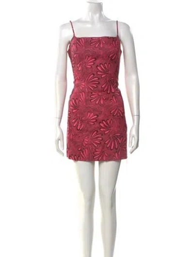 Pre-owned Rhode Linen Mini Dress In Pink