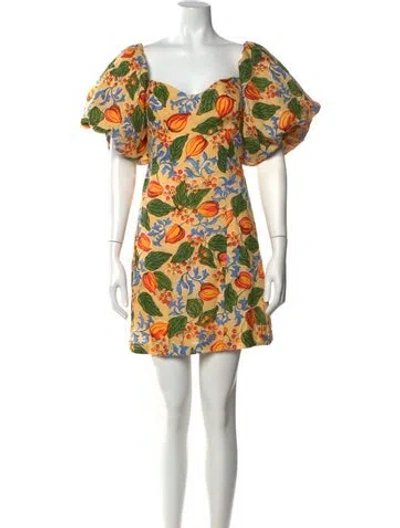 Pre-owned Rhode Linen Mini Dress W/ Tags In Multi