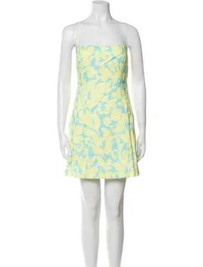 Pre-owned Rhode Linen Mini Dress W/ Tags In Yellow