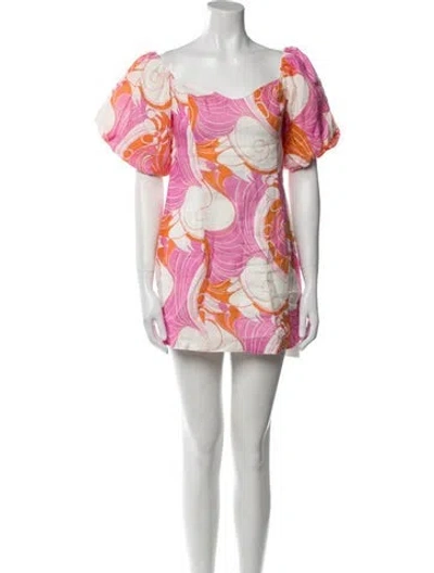 Pre-owned Rhode Linen Mini Dress In White