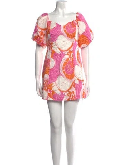 Pre-owned Rhode Linen Mini Dress In White