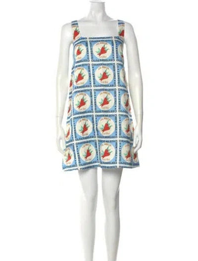 Pre-owned Rhode Linen Mini Dress In White