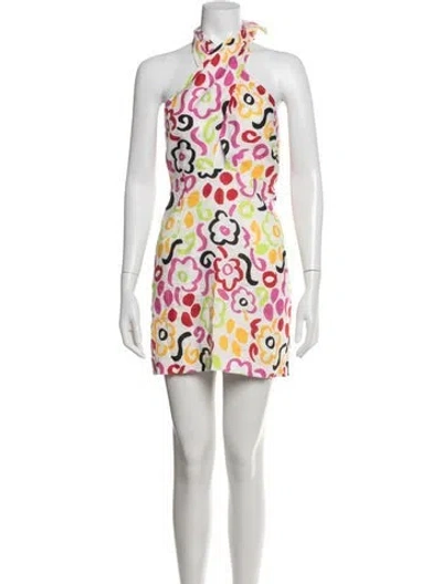 Pre-owned Rhode Linen Mini Dress In White