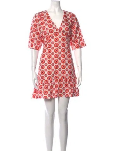 Pre-owned Rhode Linen Mini Dress In White
