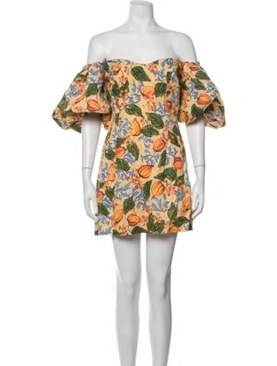 Pre-owned Rhode Linen Mini Dress In White