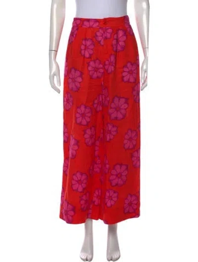 Pre-owned Rhode Linen Wide Leg Pants In Multi