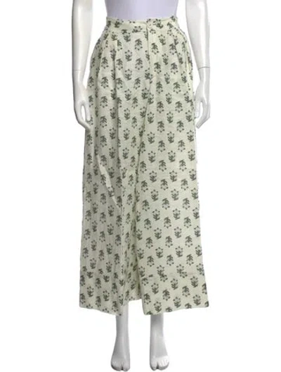 Pre-owned Rhode Linen Wide Leg Pants In Neutrals