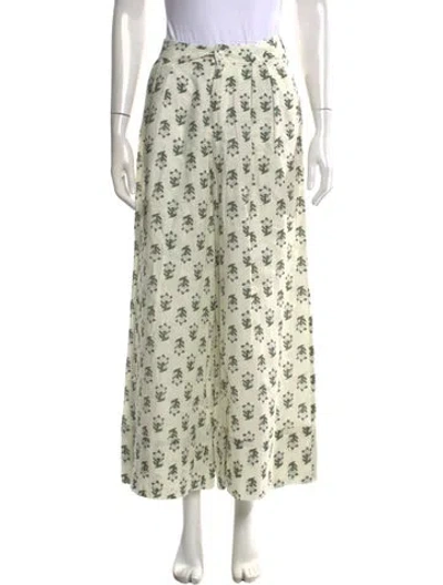 Pre-owned Rhode Linen Wide Leg Pants W/ Tags In Multi