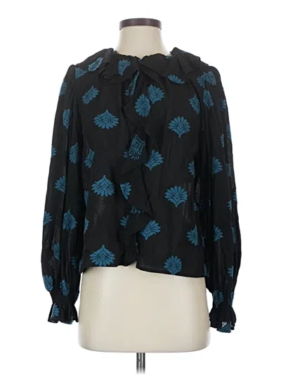 Pre-owned Rhode Long Sleeve Blouse In Black