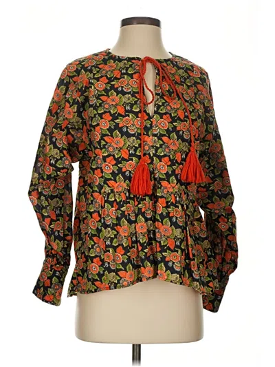 Pre-owned Rhode Long Sleeve Blouse In Orange