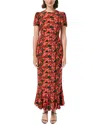 Rhode Lulani Floral Print Midi Dress In Pink