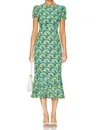 Rhode Lulani Dress In Blue Rio Floral In Multi