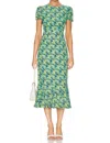 Rhode Lulani Dress In Blue Rio Floral