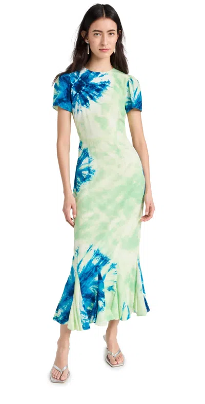 Rhode Lulani Dress Tie Dye In Green