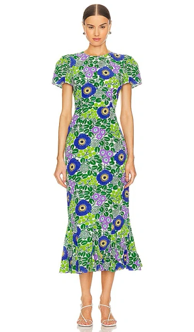 Rhode Lulani Dress In Wisteria Aura Blossom