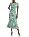 Rhode Lulani Floral Print Midi Dress In Multi