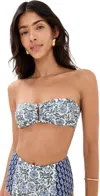 Rhode Mala Bandeau Top Blue Trumpet Vine Mini In Blue Trumpet Vine Mini