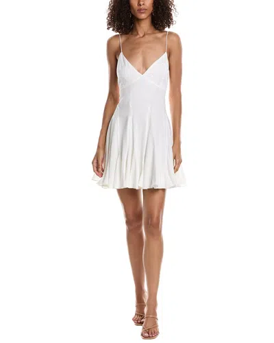 Rhode Maria Linen-blend Mini Dress In White
