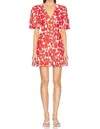 Rhode Mariana Dress In Red Caspian Logoon Grande In Multi