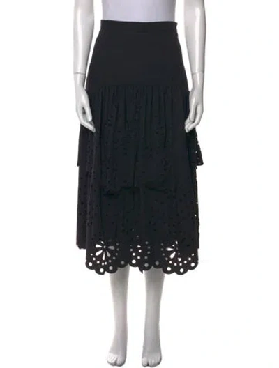 Pre-owned Rhode Midi Length Skirt In Black