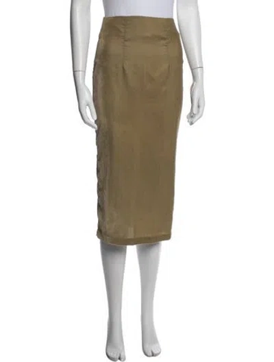 Pre-owned Rhode Midi Length Skirt In Green
