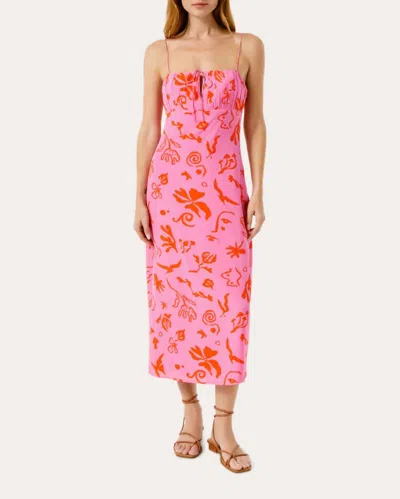 Rhode Milo Dress In Pink Botanical