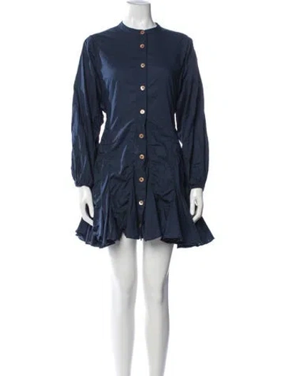 Pre-owned Rhode Mini Dress In Blue